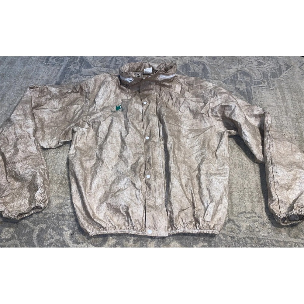 FROGG TOGGS‎ Men's Sz Small/Medium Lightweight rain jacket w/ hood Tan Beige
